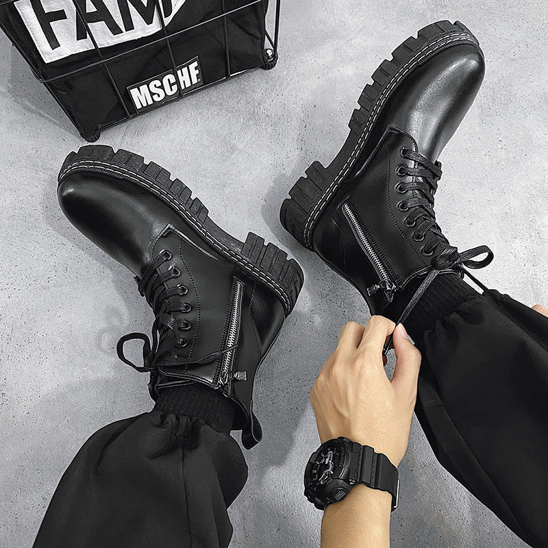 Martin Boots Men's British Style Side Zipper boots